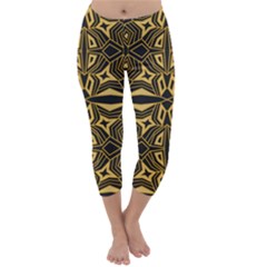 Abstract Pattern Geometric Backgrounds Capri Winter Leggings  by Eskimos