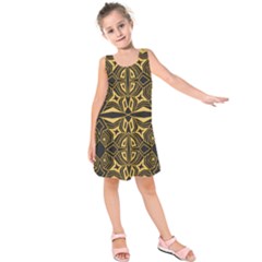 Abstract Pattern Geometric Backgrounds Kids  Sleeveless Dress by Eskimos