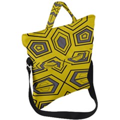 Abstract Pattern Geometric Backgrounds Fold Over Handle Tote Bag by Eskimos