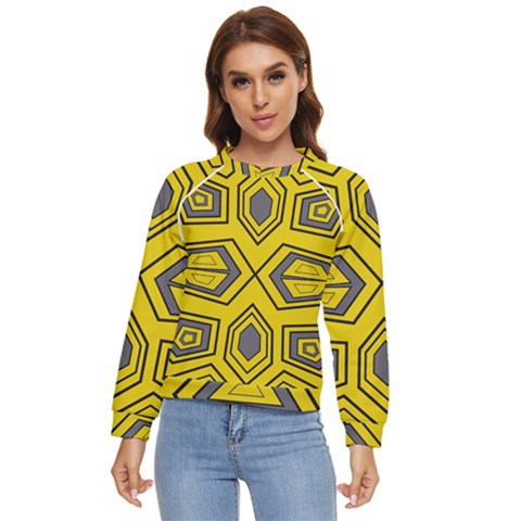 Abstract Pattern Geometric Backgrounds Women s Long Sleeve Raglan Tee by Eskimos