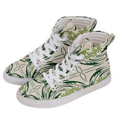 Folk Flowers Print Floral Pattern Ethnic Art Women s Hi-top Skate Sneakers by Eskimos