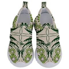 Folk Flowers Print Floral Pattern Ethnic Art Kids  Velcro No Lace Shoes by Eskimos