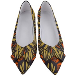 Folk Flowers Print Floral Pattern Ethnic Art Women s Bow Heels by Eskimos