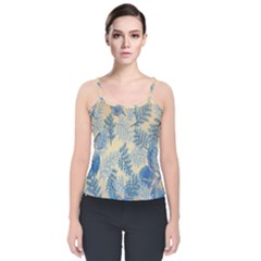 Fabric-b 001 Velvet Spaghetti Strap Top by nate14shop