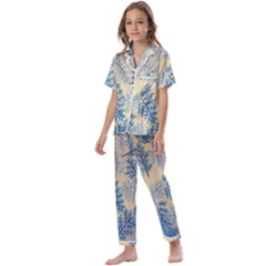 Fabric-b 001 Kids  Satin Short Sleeve Pajamas Set