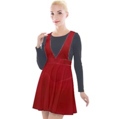 Fabric-b 002 Plunge Pinafore Velour Dress