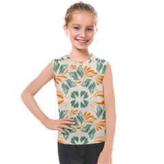 Folk Flowers Print Floral Pattern Ethnic Art Kids  Mesh Tank Top by Eskimos