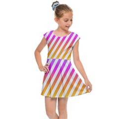 Abstract-lines-mockup-oblique Kids  Cap Sleeve Dress