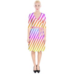 Abstract-lines-mockup-oblique Wrap Up Cocktail Dress by Jancukart