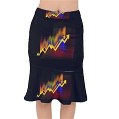 Logo-finance-economy-statistics Short Mermaid Skirt by Jancukart