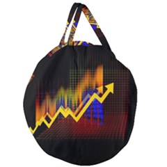 Logo-finance-economy-statistics Giant Round Zipper Tote by Jancukart