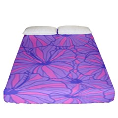 Flower-b 001 Fitted Sheet (king Size) by nate14shop