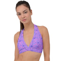 Flower-b 001 Halter Plunge Bikini Top by nate14shop