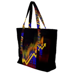 Logo-finance-economy-statistics Zip Up Canvas Bag by Jancukart