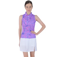 Flower-b 001 Women s Sleeveless Polo Tee