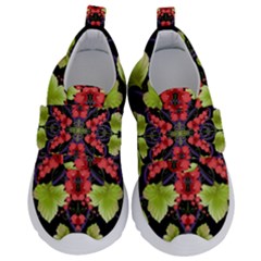 Pattern-berry-red-currant-plant Kids  Velcro No Lace Shoes