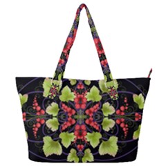 Pattern-berry-red-currant-plant Full Print Shoulder Bag