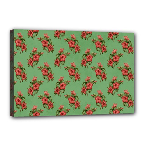 Flowers-b 002 Canvas 18  X 12  (stretched) by nate14shop