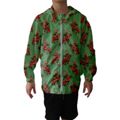 Flowers-b 002 Kids  Hooded Windbreaker by nate14shop