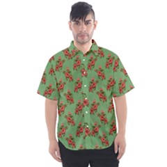 Flowers-b 002 Men s Short Sleeve Shirt