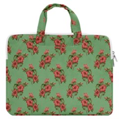 Flowers-b 002 Macbook Pro 13  Double Pocket Laptop Bag by nate14shop