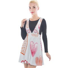 Hd-wallpaper-love Plunge Pinafore Velour Dress