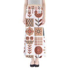 Scandinavian Pattern Artwork No 2 Full Length Maxi Skirt by HWDesign