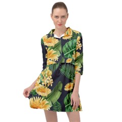Sea Of Yellow Flowers Mini Skater Shirt Dress by HWDesign