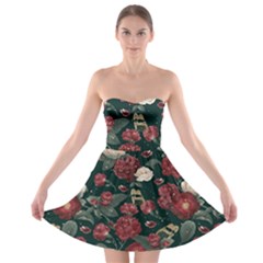 Magic Of Roses Strapless Bra Top Dress by HWDesign