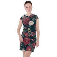 Magic Of Roses Drawstring Hooded Dress by HWDesign