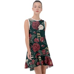 Magic Of Roses Frill Swing Dress by HWDesign