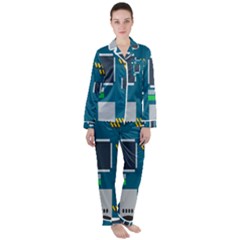 Amphisbaena Two Platform Dtn Node Vector File Satin Long Sleeve Pajamas Set