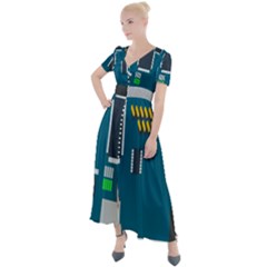 Amphisbaena Two Platform Dtn Node Vector File Button Up Short Sleeve Maxi Dress