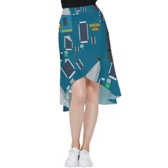 Amphisbaena Two Platform Dtn Node Vector File Frill Hi Low Chiffon Skirt