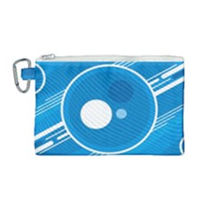 Background-blue-modern-creative Canvas Cosmetic Bag (medium) by Jancukart