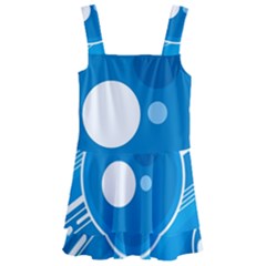 Background-blue-modern-creative Kids  Layered Skirt Swimsuit by Jancukart