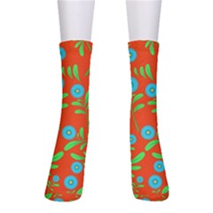 Background-texture-seamless-flowers Crew Socks