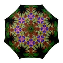Fractal-abstract-flower-floral- -- Golf Umbrellas