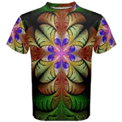 Fractal-abstract-flower-floral- -- Men s Cotton Tee