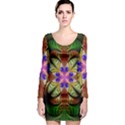 Fractal-abstract-flower-floral- -- Long Sleeve Bodycon Dress View1
