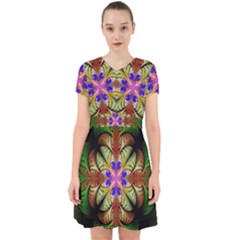 Fractal-abstract-flower-floral- -- Adorable In Chiffon Dress