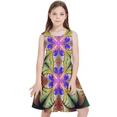 Fractal-abstract-flower-floral- -- Kids  Skater Dress