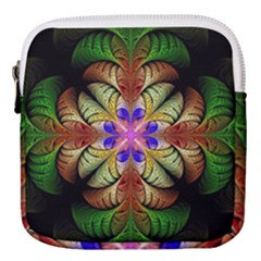 Fractal-abstract-flower-floral- -- Mini Square Pouch