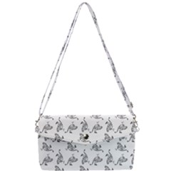 Robot Dog Drawing Motif Pattern Removable Strap Clutch Bag by dflcprintsclothing