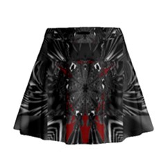 Abstract-artwork-art-fractal Mini Flare Skirt by Sudhe