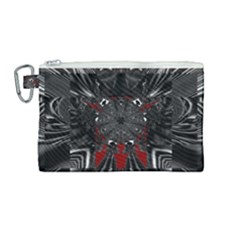 Abstract-artwork-art-fractal Canvas Cosmetic Bag (medium) by Sudhe