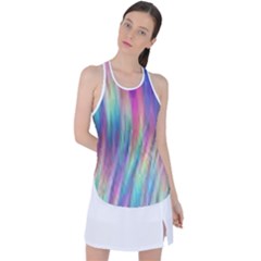 Rainbow Effect Cbdoilprincess  Racer Back Mesh Tank Top by CBDOilPrincess1