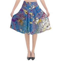 My Pour Cup Painting 7 1 Cbdoilprincess  Flared Midi Skirt by CBDOilPrincess1