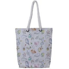 Hd-wallpaper-b 016 Full Print Rope Handle Tote (Small)