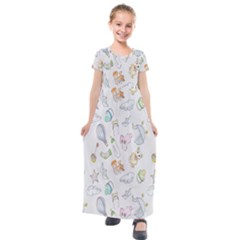 Hd-wallpaper-b 016 Kids  Short Sleeve Maxi Dress